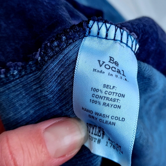 Be Vocal Blue Studded Aztec Long Sleeve Top - Picture 4 of 6